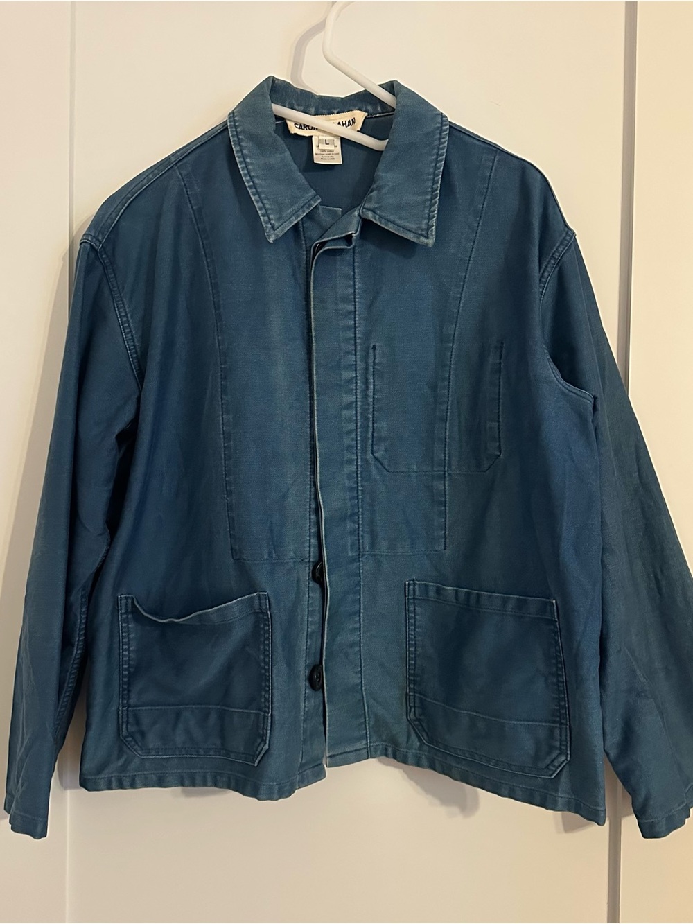 Caron Callahan Teal Blue Chore Jacket (L)
